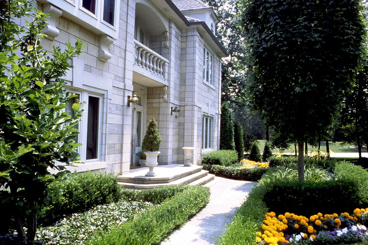 002 residential entrance landscaping by Riepenhoff Landscape