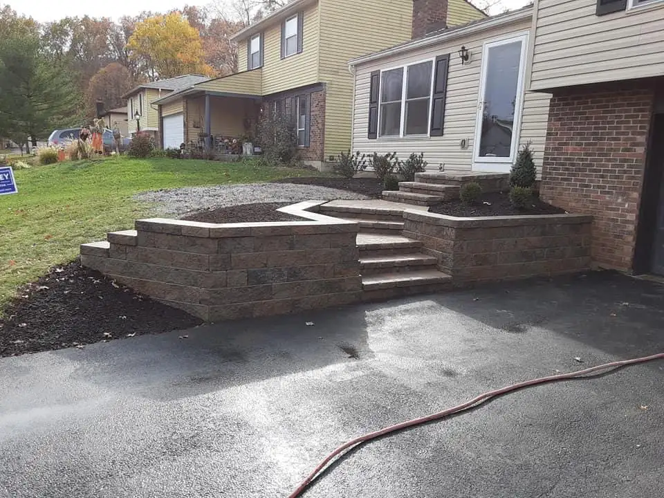 10 stone steps by Riepenhoff Landscape