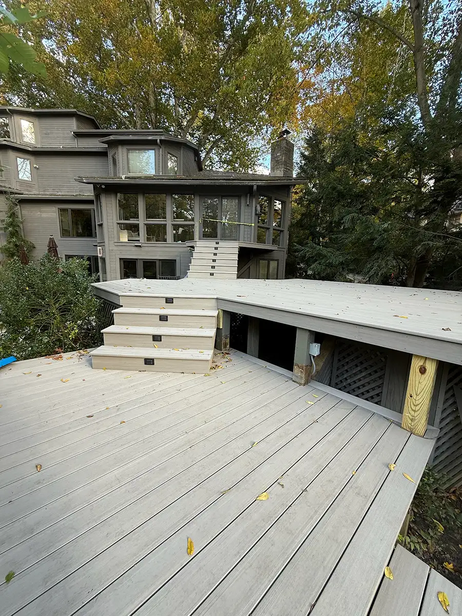 12 wood multi-tier deck by Riepenhoff Landscape