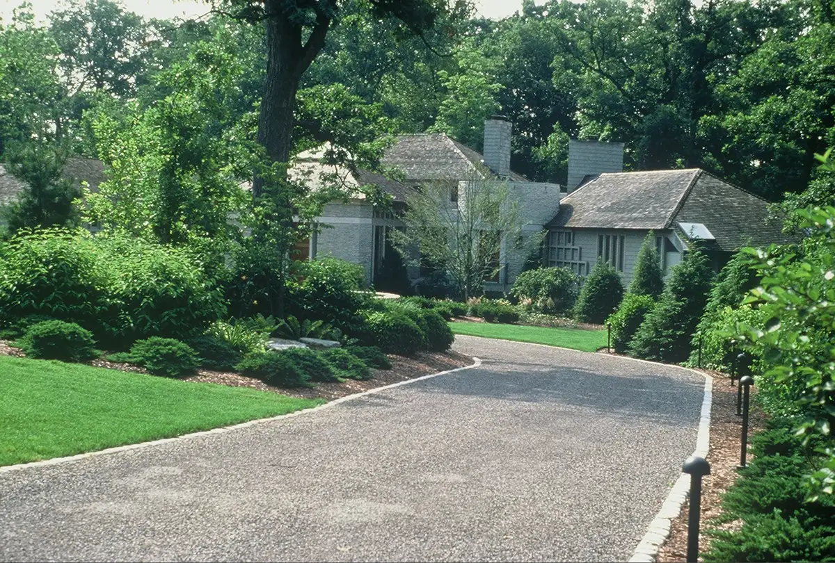 Drive residential driveway and landscaping by Riepenhoff Landscape